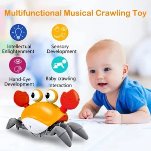 Charging musical sensor crab
